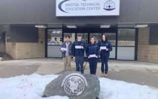 Automotive Students Edwin, Dylan, Jenilise, and Dawn Marie recieve Town Fair Tire Scholarships